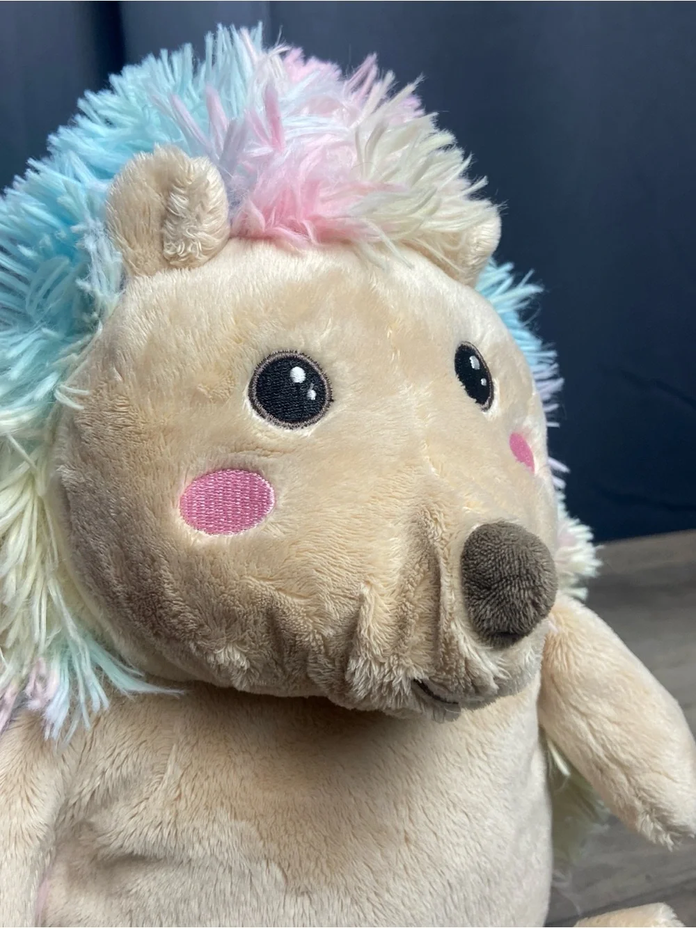 Build-A-Bear Cool Quills Hedgehog, Plush, Rainbow Fur, Super Soft